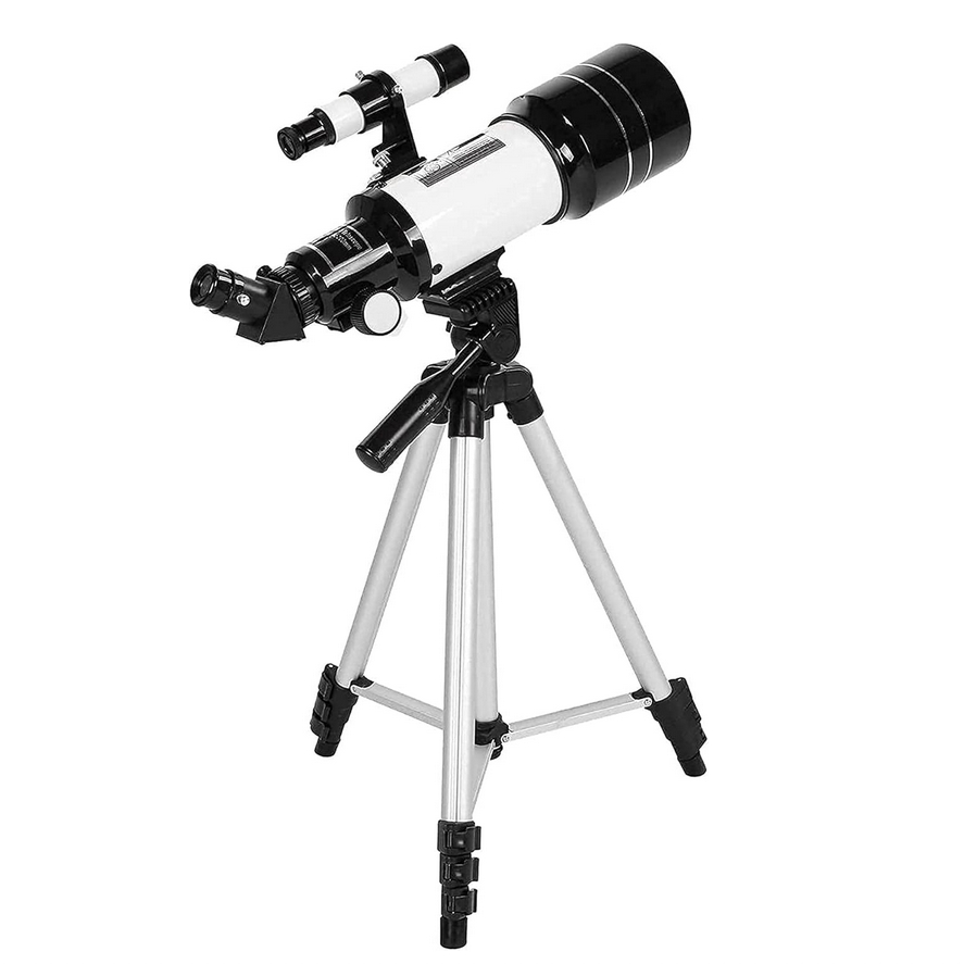 GENETIC® Teleskop astronomiczny luneta 70/300mm zoom 15x-150x regulowany statyw akcesoria zestaw - obrazek 10
