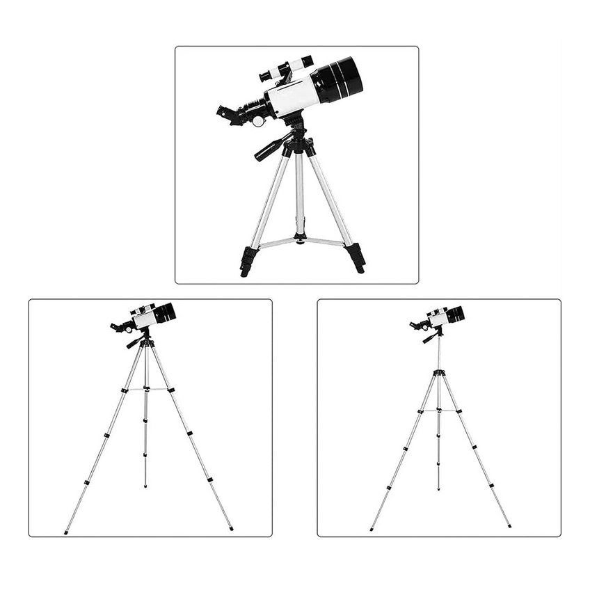 GENETIC® Teleskop astronomiczny luneta 70/300mm zoom 15x-150x regulowany statyw akcesoria zestaw - obrazek 11