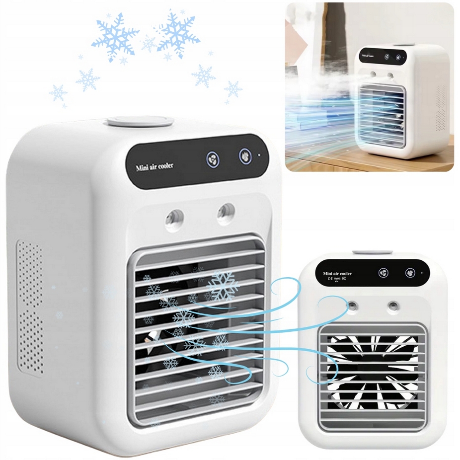 HÖGLER Klimatyzator na wodę mini air cooler wentylator nawilżacz mobilny 3w1