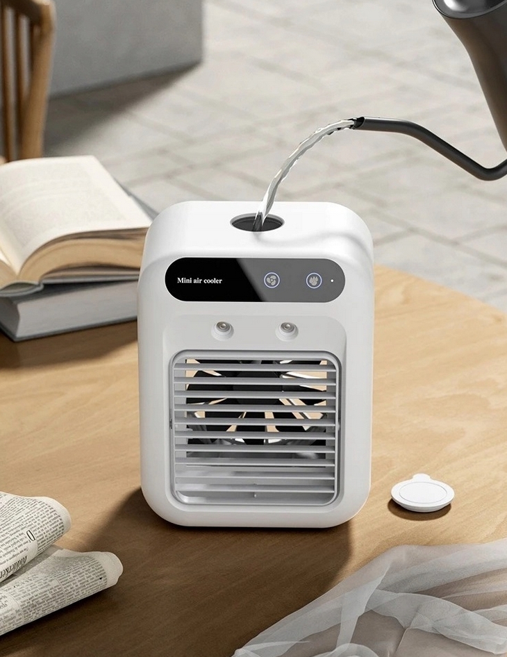 HÖGLER Klimatyzator na wodę mini air cooler wentylator nawilżacz mobilny 3w1 - obrazek 6