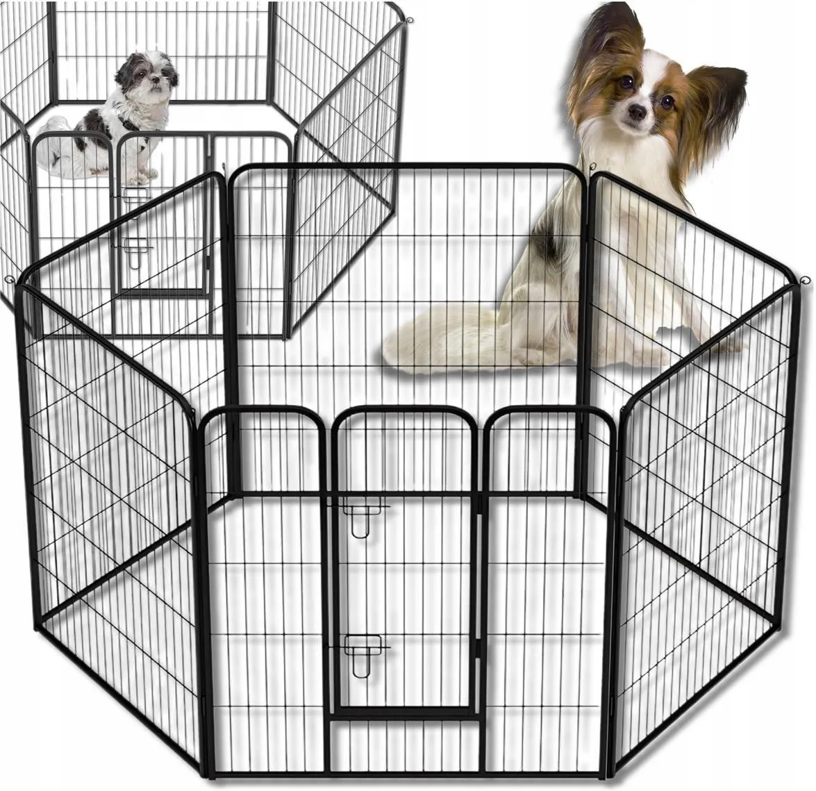 NUXIE® PREMIUM Kojec klatka zagroda modułowa dla zwierząt psa kota 6 paneli x 80x55cm