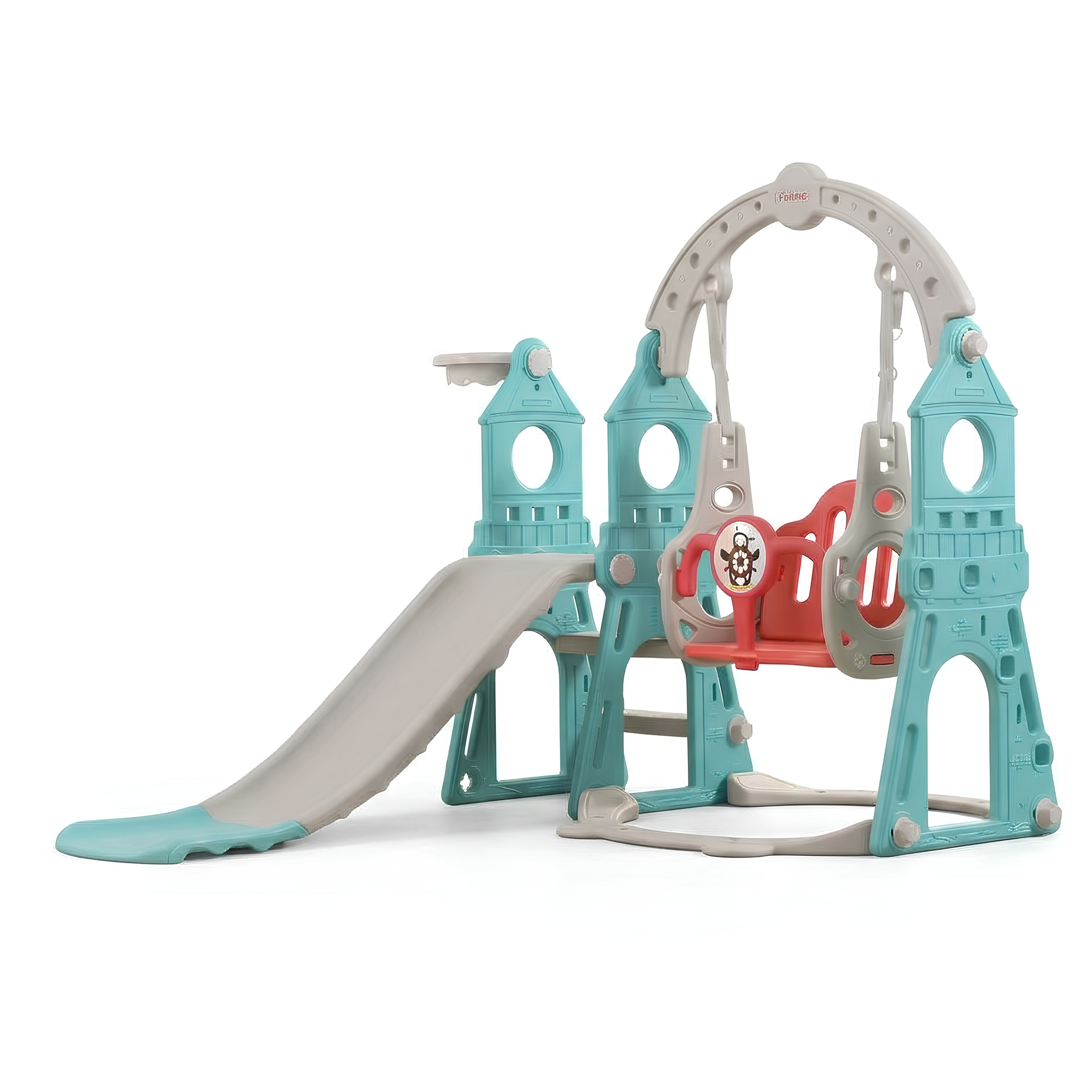 PLAYJOY Zjeżdżalnia dla dzieci huśtawka domowa ogrodowa wolnostojąca wielokolorowa 160cm