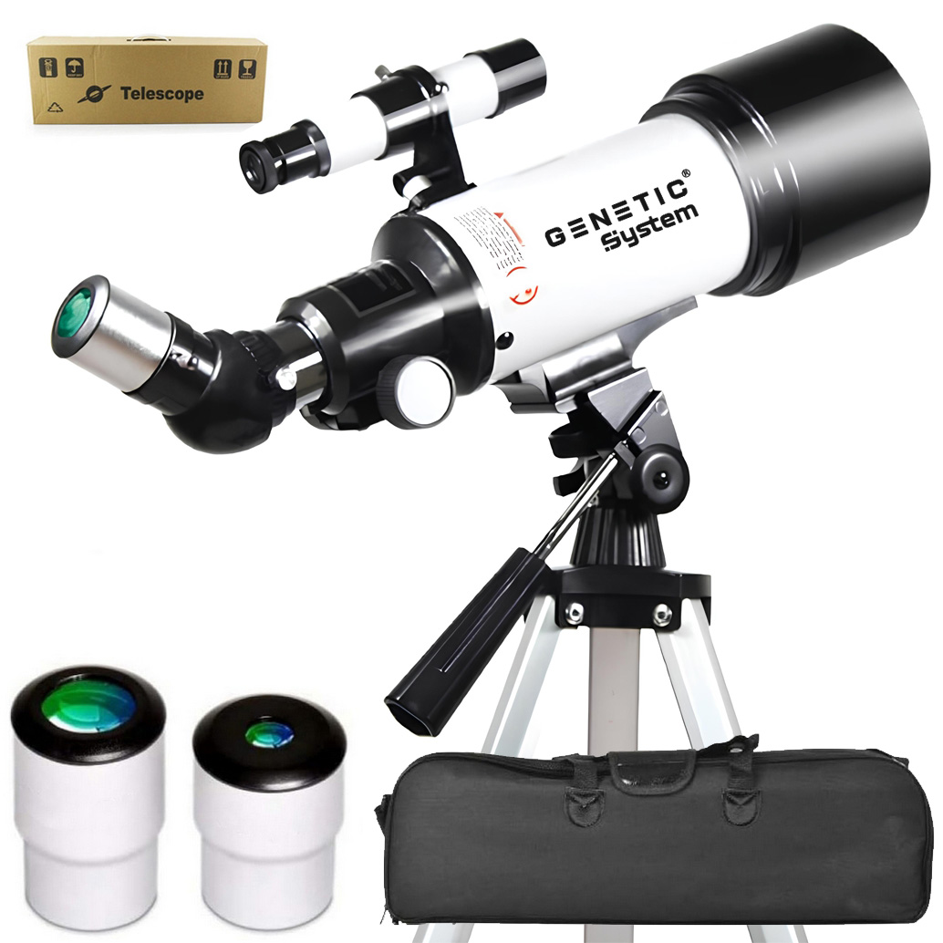 GENETIC® Teleskop astronomiczny luneta 70/400mm zoom 16-120x plecak akcesoria zestaw