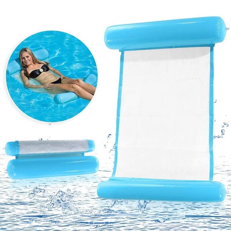 PLAYJOY Hamak wodny materac do pływania dmuchany do basenu fotel leżak plażowy 120x80cm