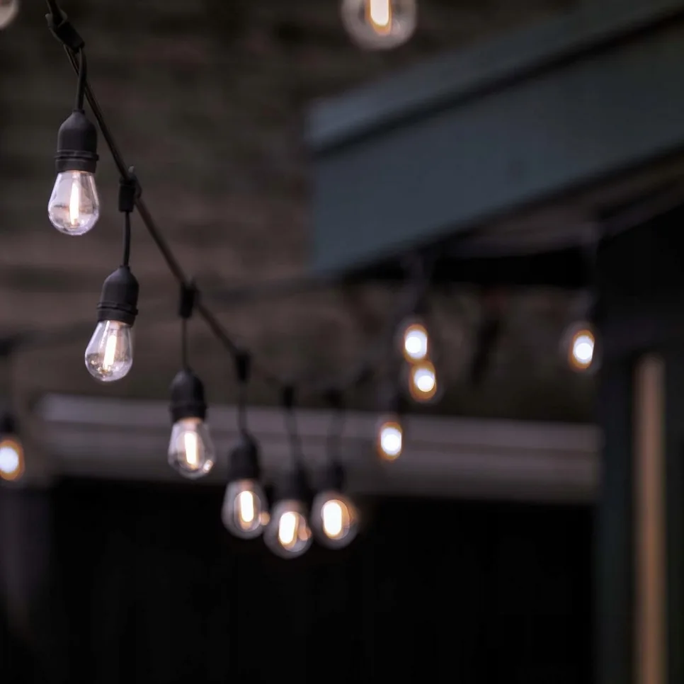 LEDLIGHT Girlanda ogrodowa sieciowa lampki ogrodowe żarówki E27 wymienne wiszące 15m - obrazek 9