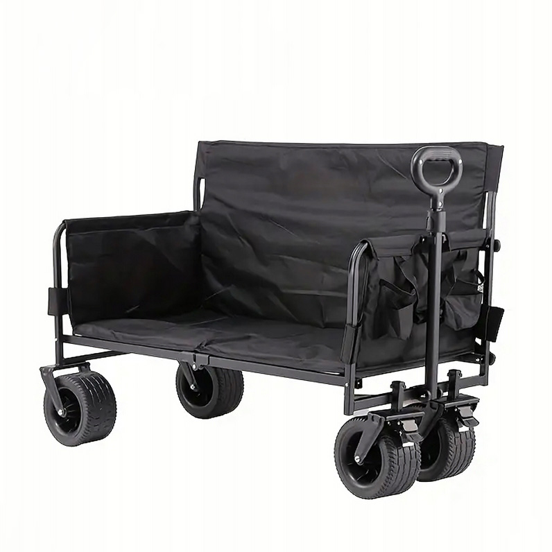 PLAYJOY Wózek transportowy plażowy wędkarski składany na kółkach zakupy ryby 120l - obrazek 2