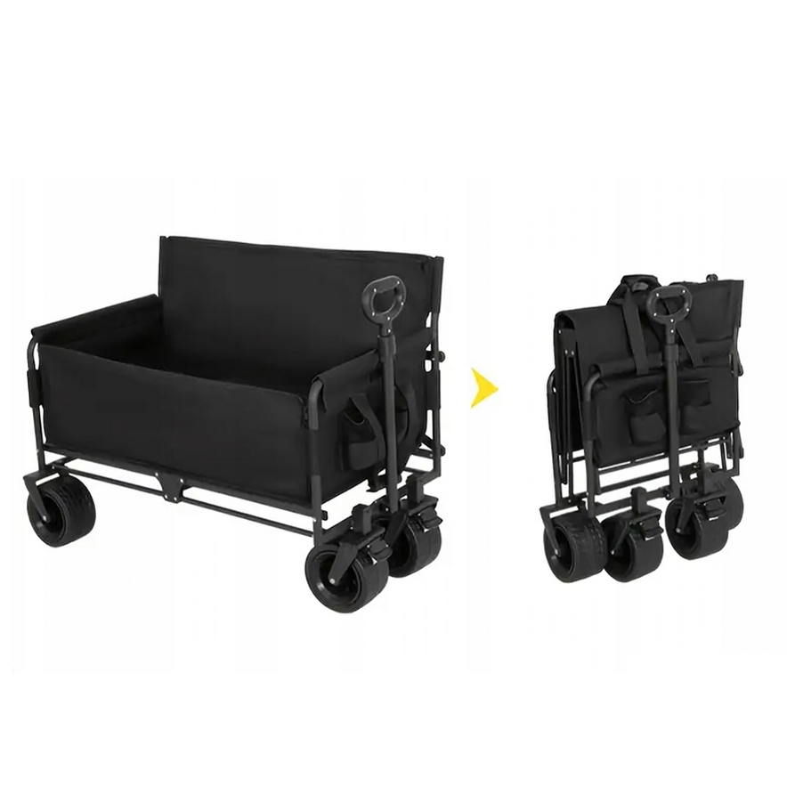PLAYJOY Wózek transportowy plażowy wędkarski składany na kółkach zakupy ryby 120l - obrazek 3