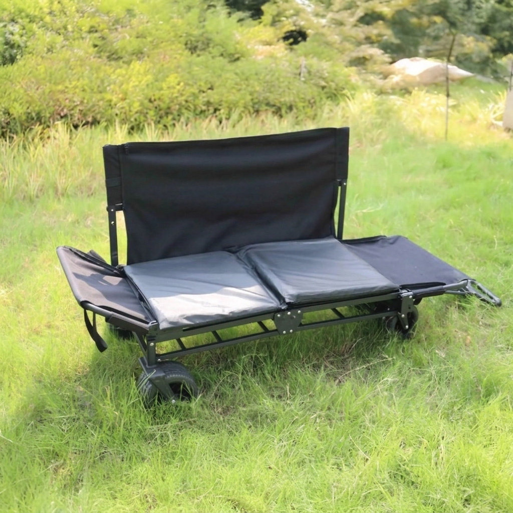 PLAYJOY Wózek transportowy plażowy wędkarski składany na kółkach zakupy ryby 120l - obrazek 4