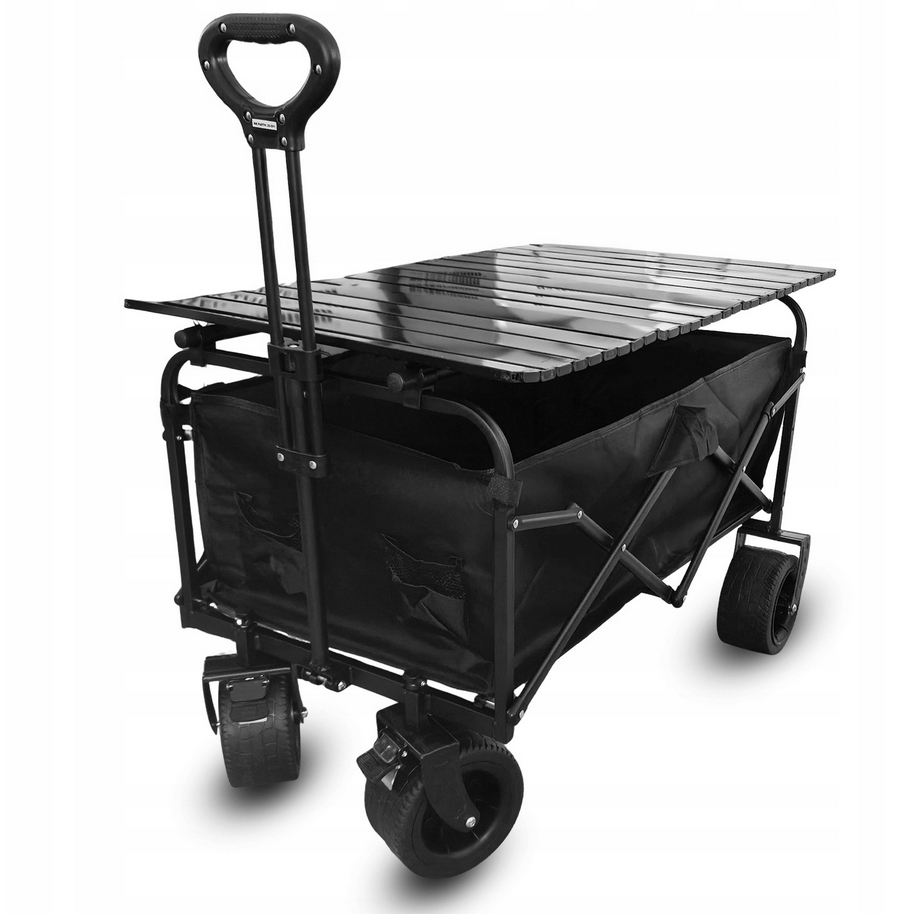 PLAYJOY Wózek transportowy z blatem stolik plażowy wędkarski składany na kółkach zakupy ryby 120l - obrazek 7