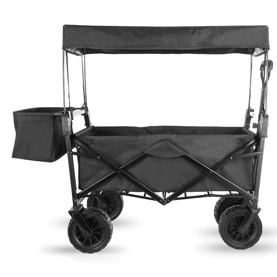 PLAYJOY Wózek transportowy plażowy składany wędkarski z dachem na kółkach zakupy ryby 87l - obrazek 2