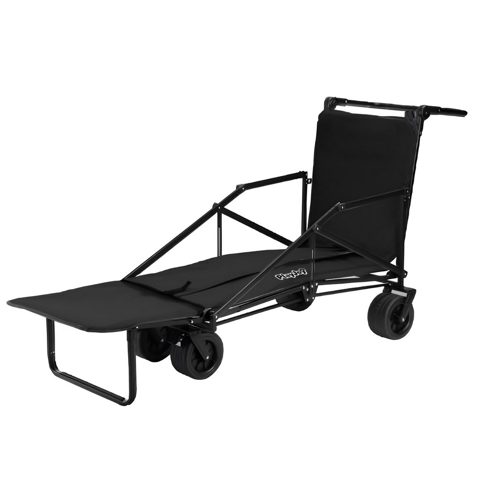 PLAYJOY Wózek transportowy leżak plażowy składany wędkarski na kółkach zakupy 2w1 180l - obrazek 2