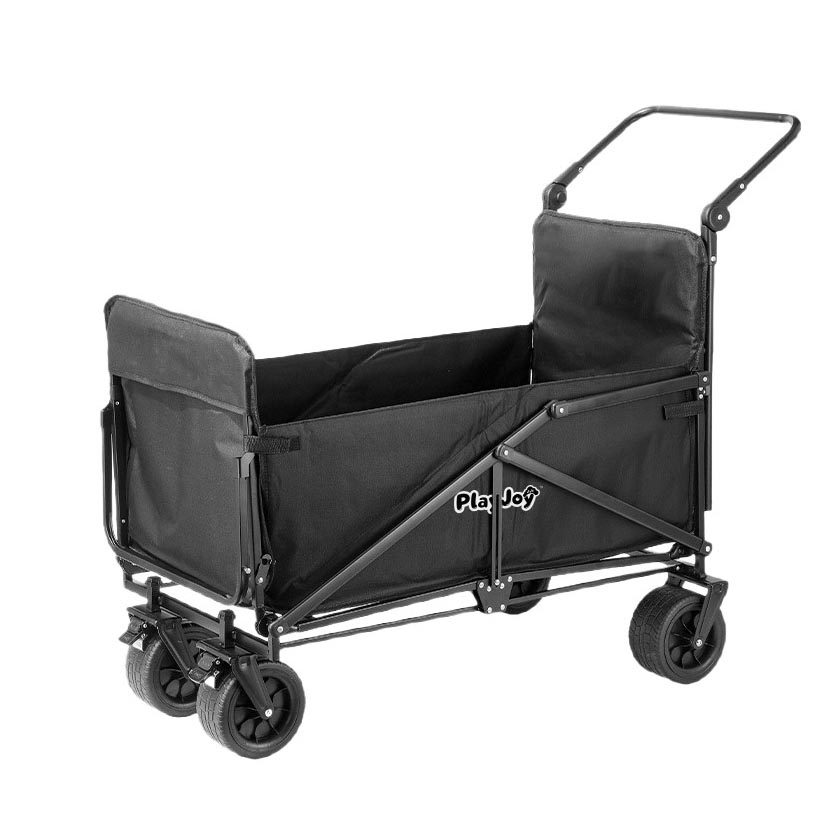 PLAYJOY Wózek transportowy leżak plażowy składany wędkarski na kółkach zakupy 2w1 180l - obrazek 3
