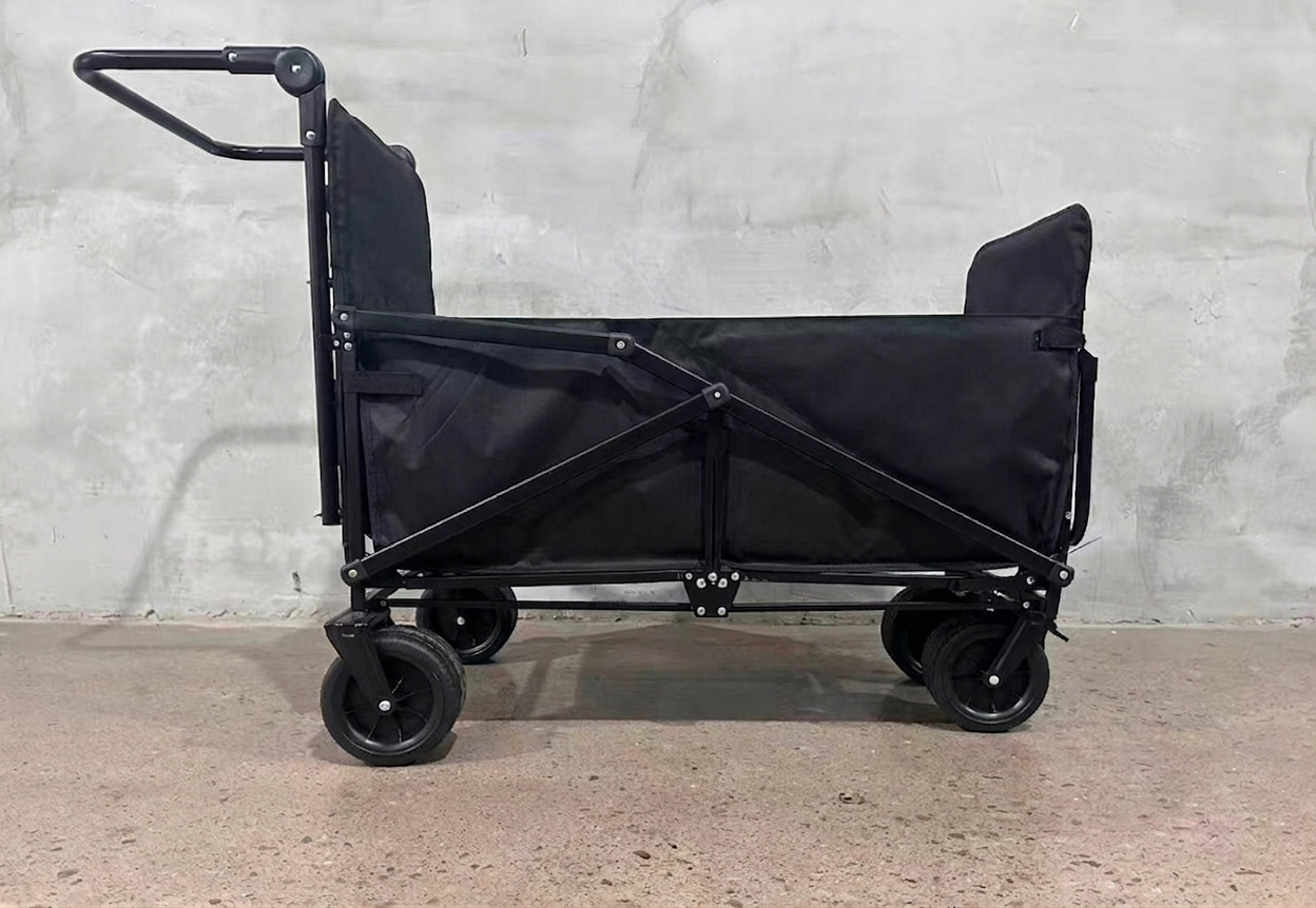 PLAYJOY Wózek transportowy leżak plażowy składany wędkarski na kółkach zakupy 2w1 180l - obrazek 4