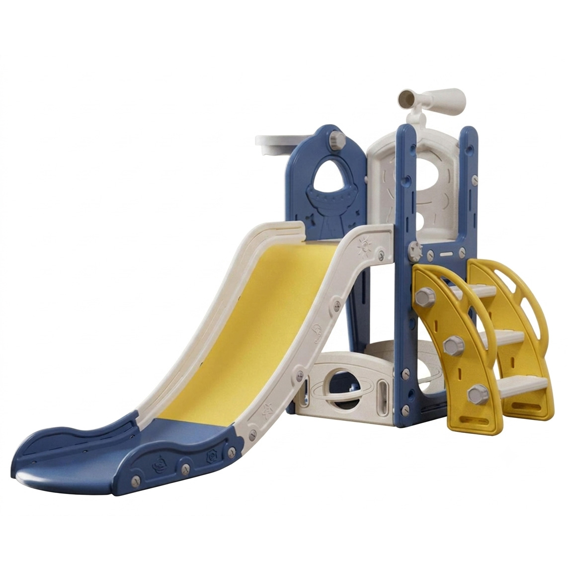 PLAYJOY Zjeżdżalnia dla dzieci domowa ogrodowa wolnostojąca wielokolorowa akcesoria zestaw 155cm
