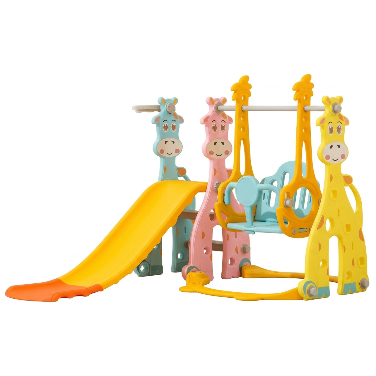 PLAYJOY Zjeżdżalnia dla dzieci huśtawka domowa ogrodowa wolnostojąca wielokolorowa akcesoria zestaw 160cm