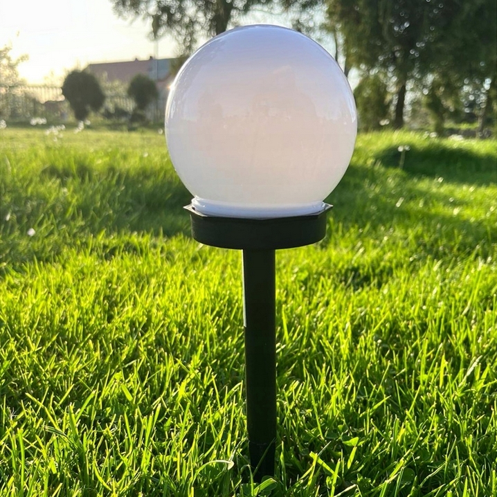 LEDLIGHT Kula solarna lampka led ogrodowa lampa wbijana lampki solarne ogrodowe zestaw 4szt - obrazek 2
