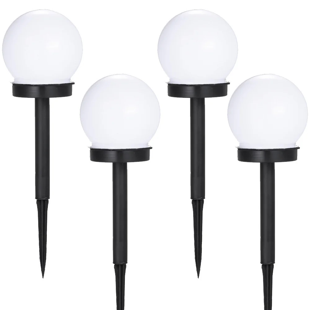 LEDLIGHT Kula solarna lampka led ogrodowa lampa wbijana lampki solarne ogrodowe zestaw 4szt