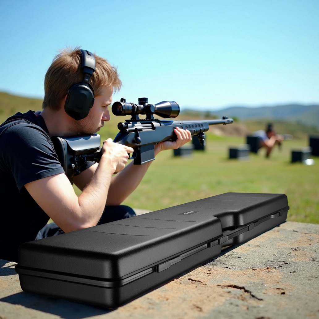 WESTSNIPE® Pokrowiec na broń futerał walizka do broni długiej wiatrówkę karabinek pianka zęby rekina premium 124cm - obrazek 4