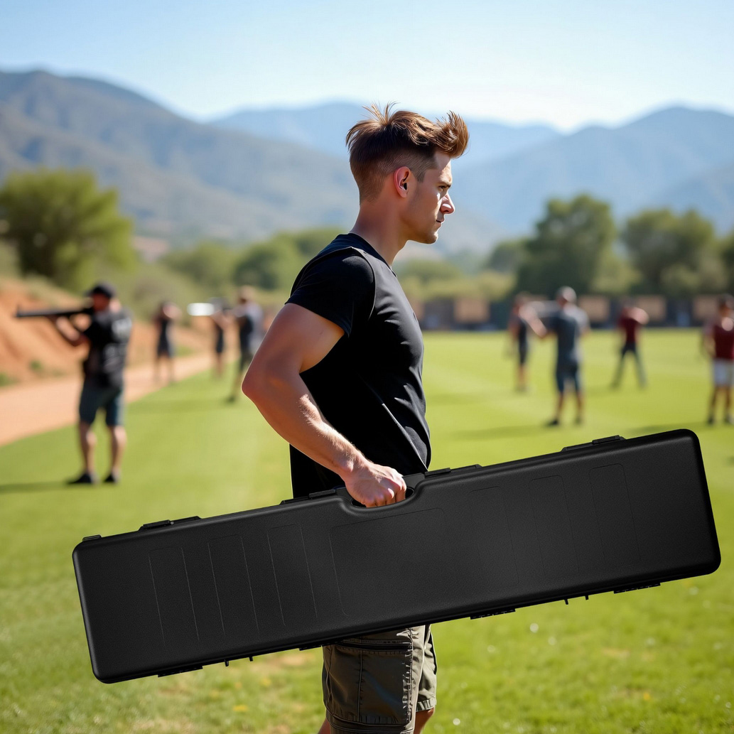 WESTSNIPE® Pokrowiec na broń futerał walizka do broni długiej wiatrówkę karabinek pianka zęby rekina premium 124cm - obrazek 5