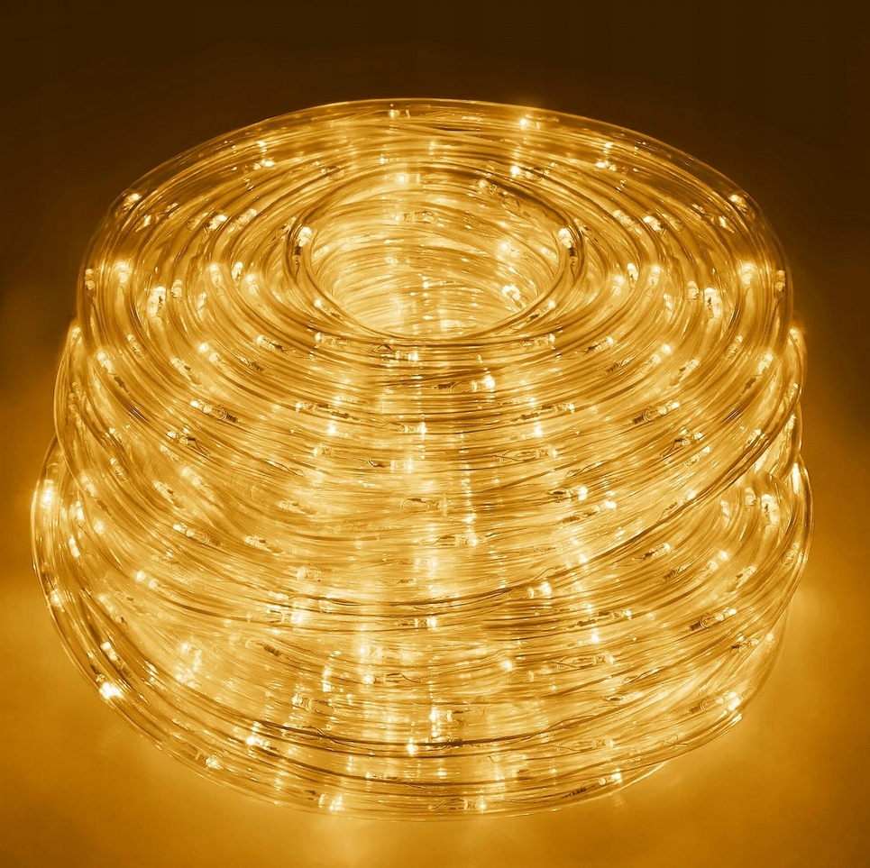 XMAS Wąż świetlny zewnętrzny led lampki biały ciepły ip44 20m - obrazek 2