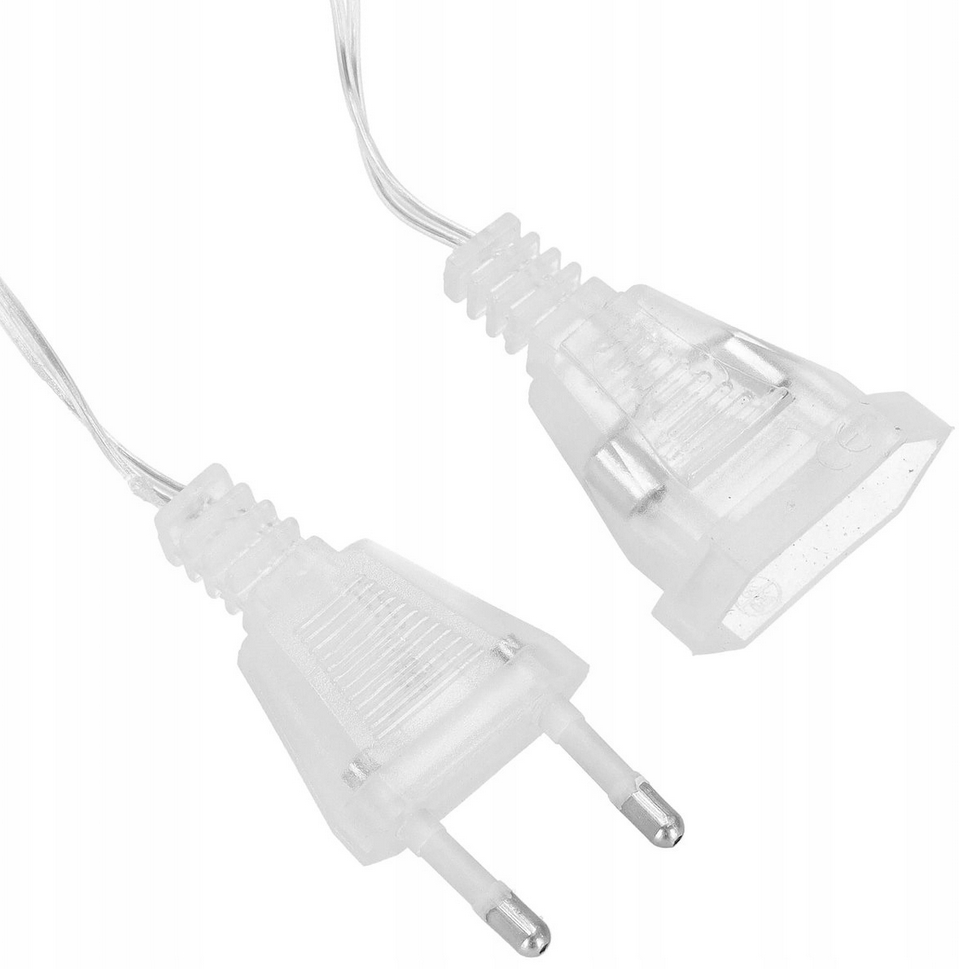 XMAS Kurtyna świetlna led drucik lampki choinkowe girlanda na prąd biały zimny 3m + flash - obrazek 4