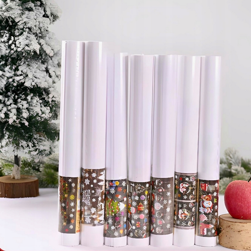 XMAS Naklejki świąteczne na szybę okno ozdoba dekoracja świąteczna mikołaj święta zestaw 2 arkusze - obrazek 10