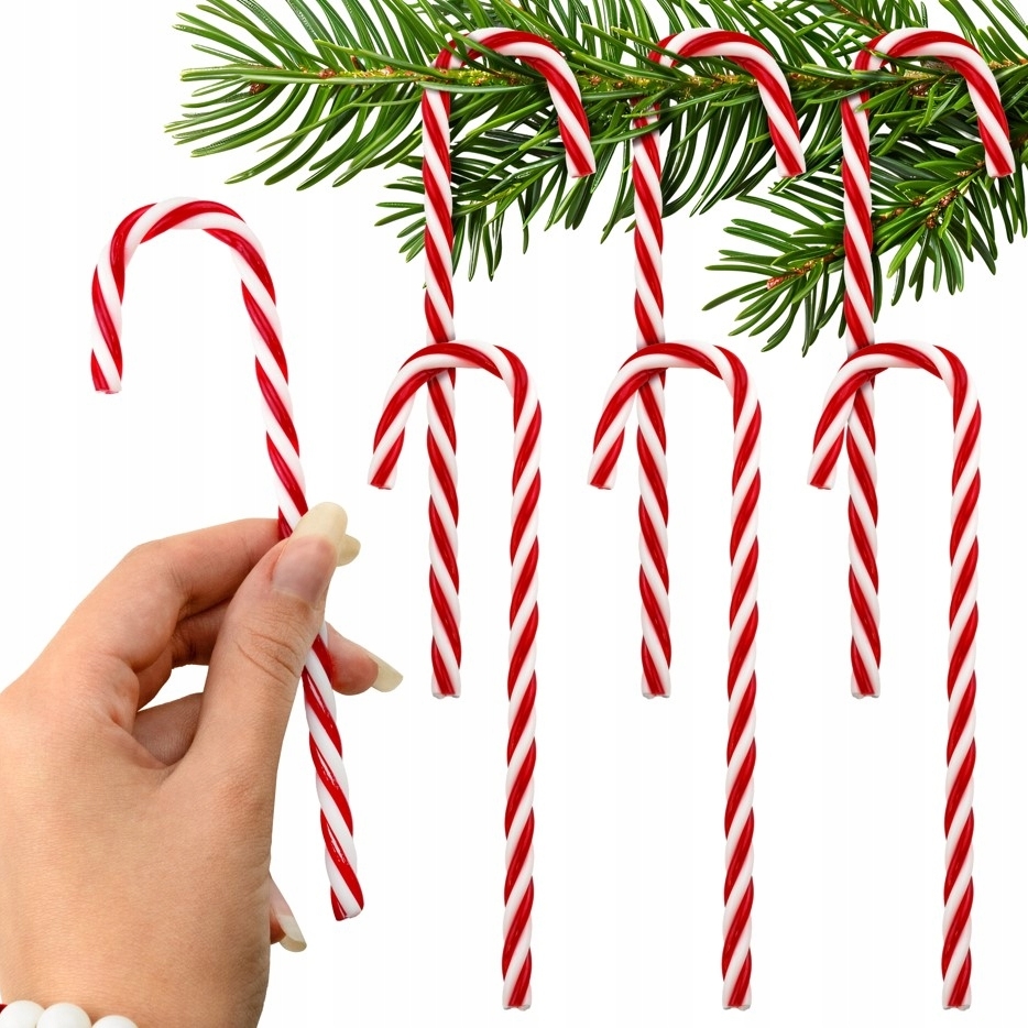 XMAS Laski lizaki świąteczne bombki dekoracja na choinkę ozdoba świąteczna zestaw 6szt