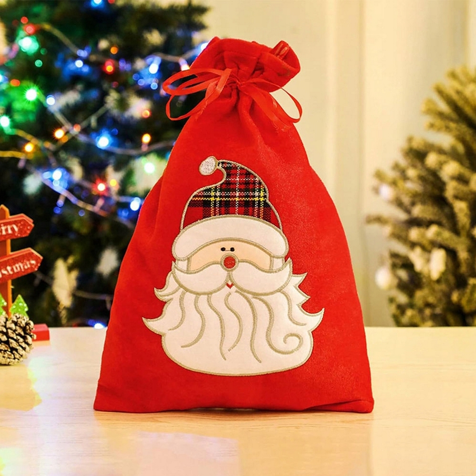 XMAS Świąteczny worek wór na prezenty prezent mikołaja ozdoba świąteczna premium XL - obrazek 4