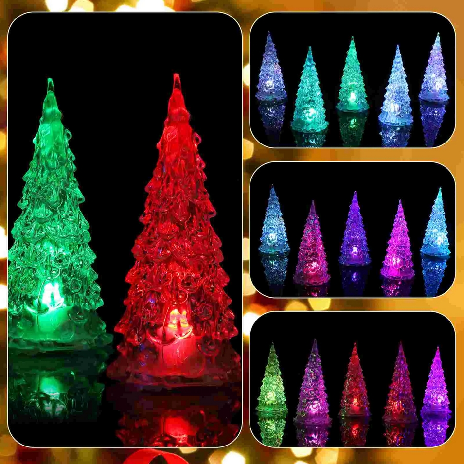 XMAS Świecąca choinka led lampka dekoracyjna figurka dekoracja ozdoba świąteczna - obrazek 2