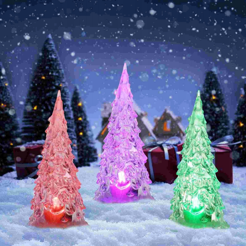 XMAS Świecąca choinka led lampka dekoracyjna figurka dekoracja ozdoba świąteczna - obrazek 3
