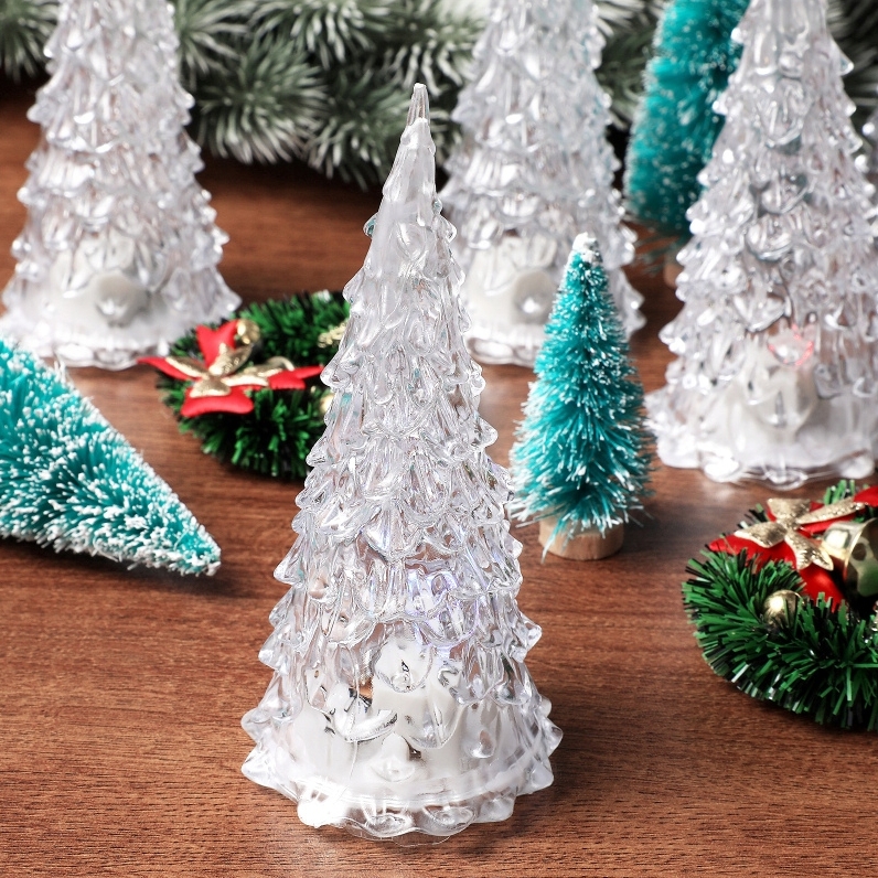 XMAS Świecąca choinka led lampka dekoracyjna figurka dekoracja ozdoba świąteczna - obrazek 4