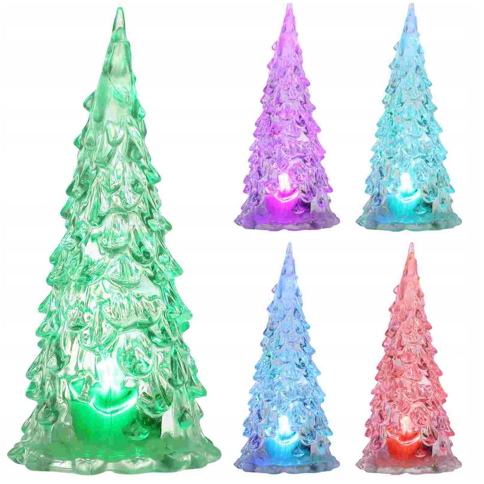 XMAS Świecąca choinka led lampka dekoracyjna figurka dekoracja ozdoba świąteczna - obrazek 5