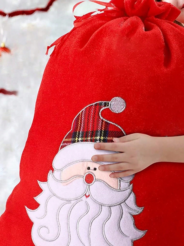 XMAS Świąteczny worek wór na prezenty prezent mikołaja ozdoba świąteczna premium XL - obrazek 7