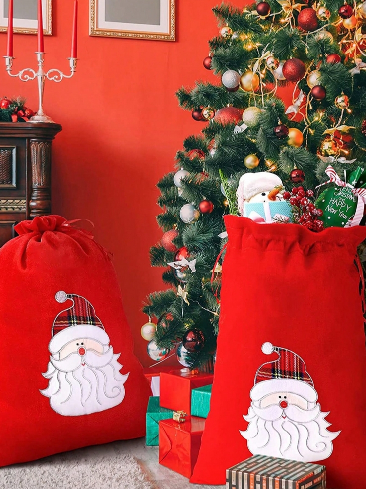XMAS Świąteczny worek wór na prezenty prezent mikołaja ozdoba świąteczna premium XL - obrazek 8