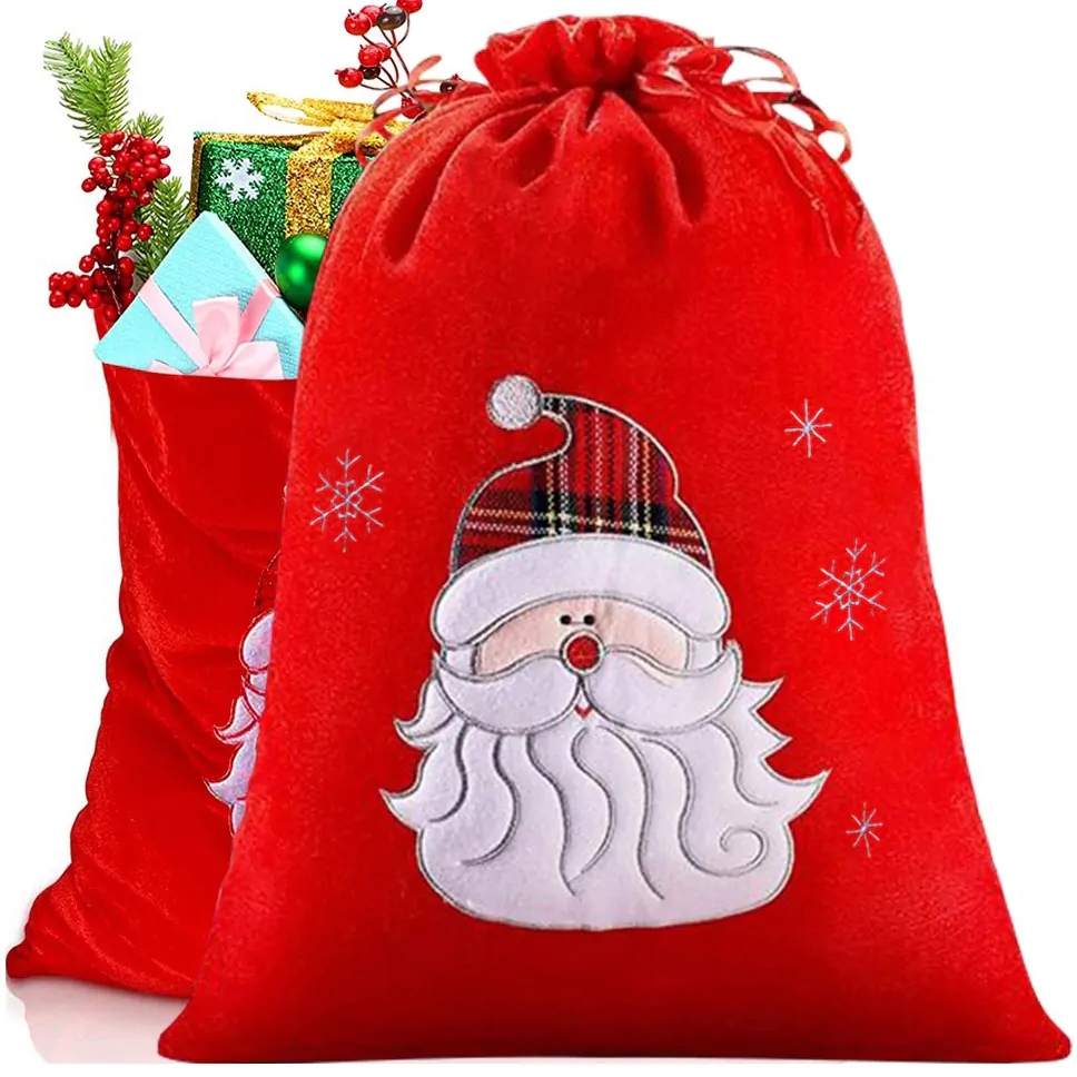 XMAS Świąteczny worek wór na prezenty prezent mikołaja ozdoba świąteczna premium XL