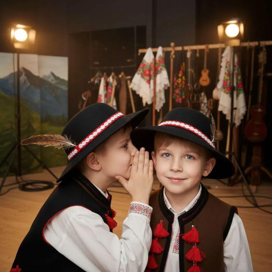 Kapelusz góralski czarny z piórkiem przebranie strój kostium górala na jasełka święta świąteczny - obrazek 5