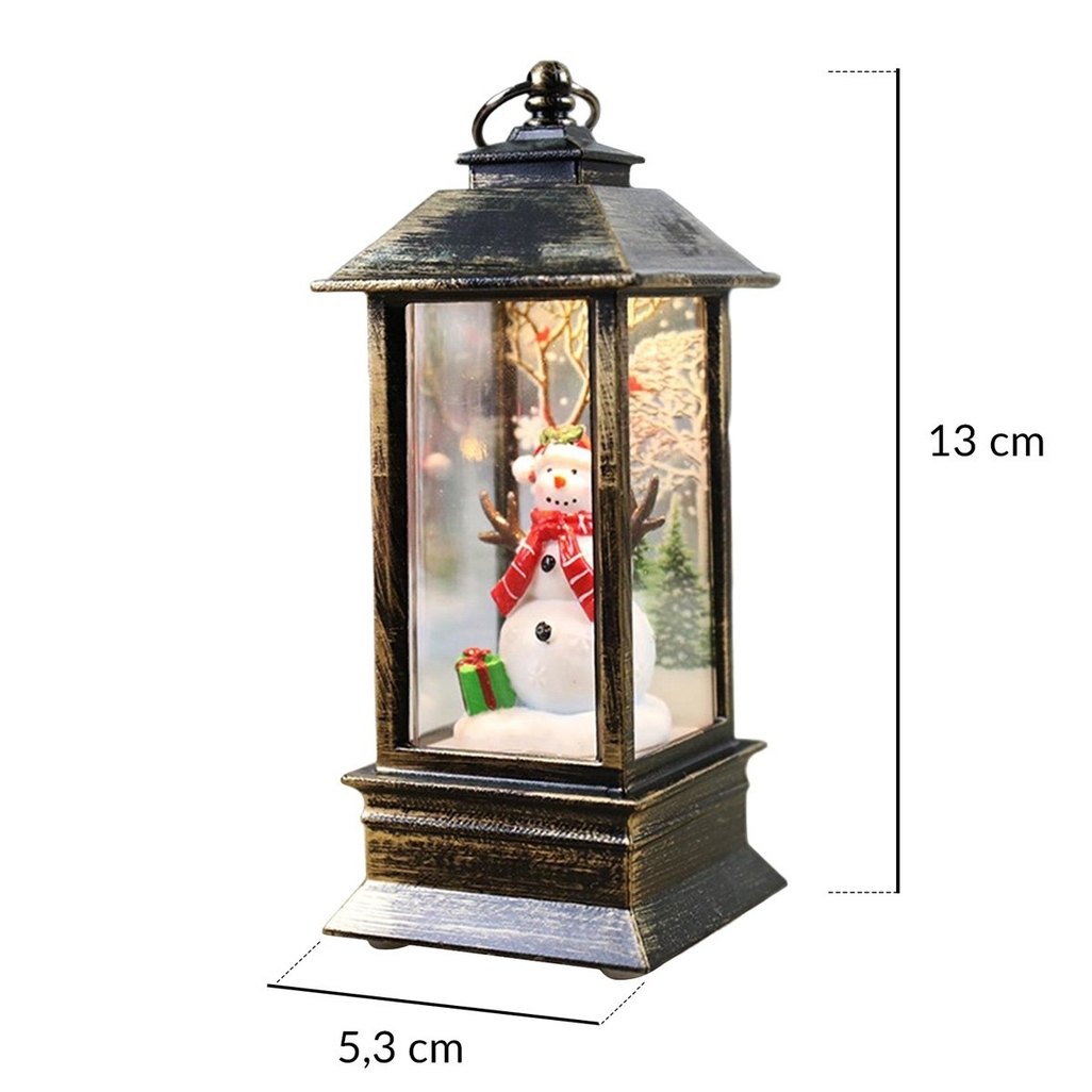 XMAS Lampion świąteczny led latarnia latarenka ozdoba świąteczna 13cm - obrazek 5