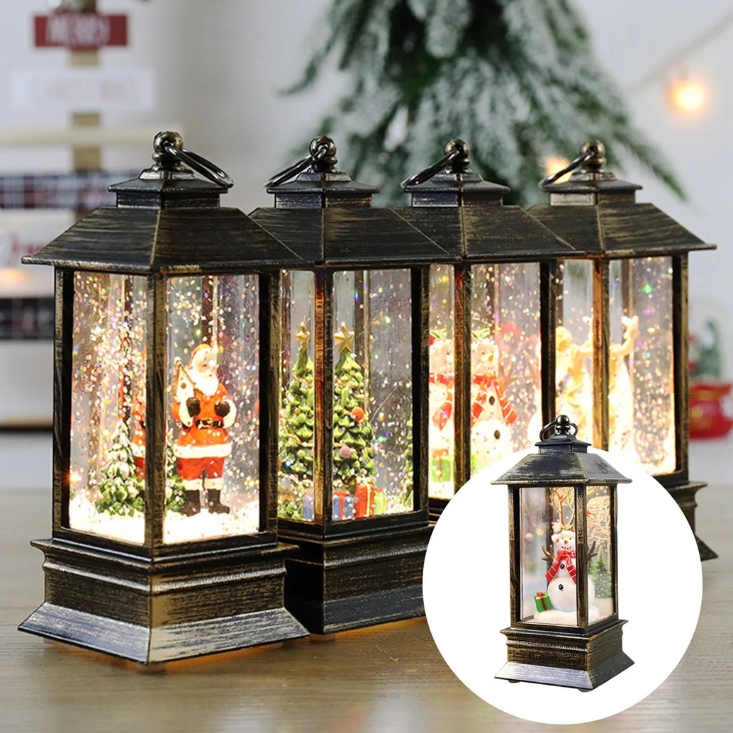 XMAS Lampion świąteczny led latarnia latarenka ozdoba świąteczna 13cm - obrazek 2