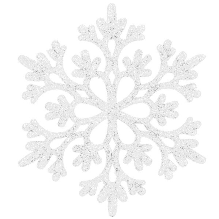 XMAS Zawieszki świąteczne ozdoba na choinkę okno szybę śnieżynki płatki śniegu brokat 10cm 12szt - obrazek 4