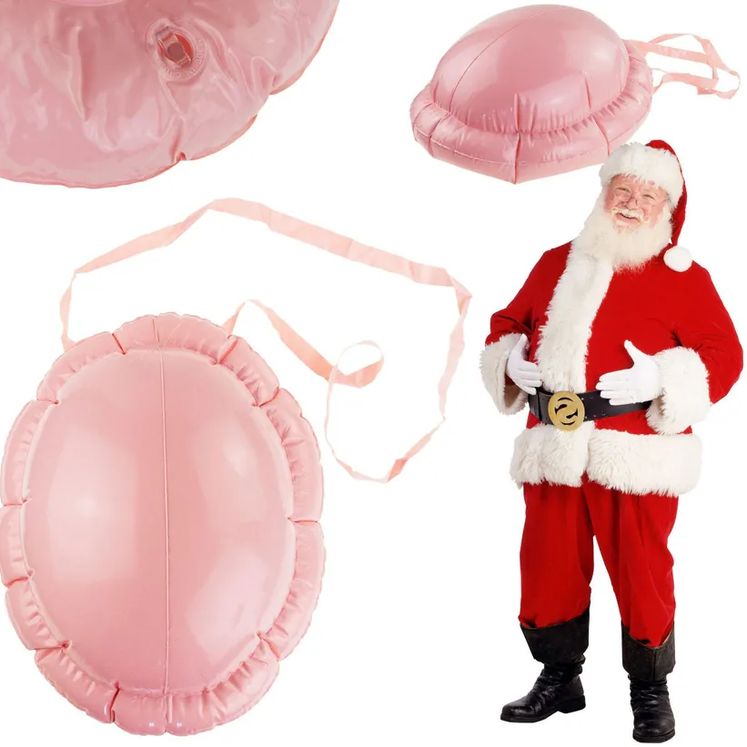XMAS Dmuchany brzuch mikołaja sztuczny ciążowy grubasa garb kostium strój przebranie halloween