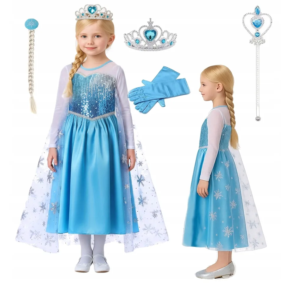 PLAYJOY Kostium strój przebranie księżniczki księżniczka sukienka akcesoria zestaw rozmiar s 98-104