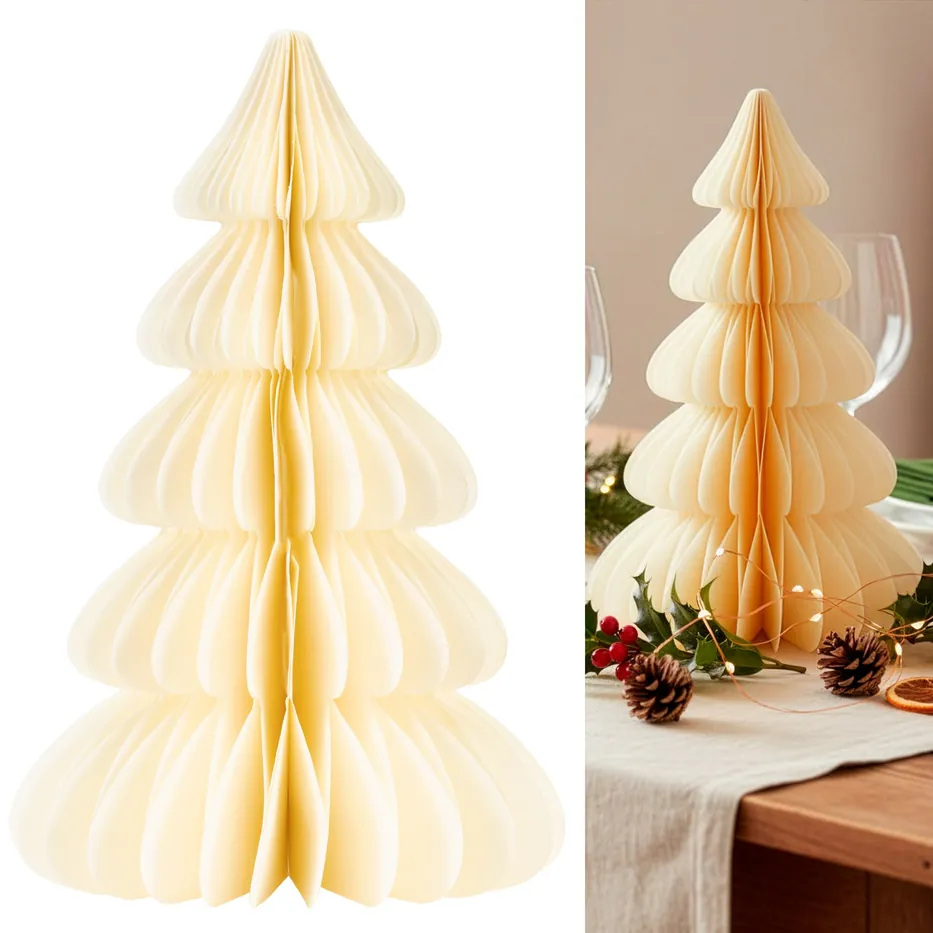XMAS Papierowa choinka dekoracja na stół stroik składana ozdoba świąteczna 30cm