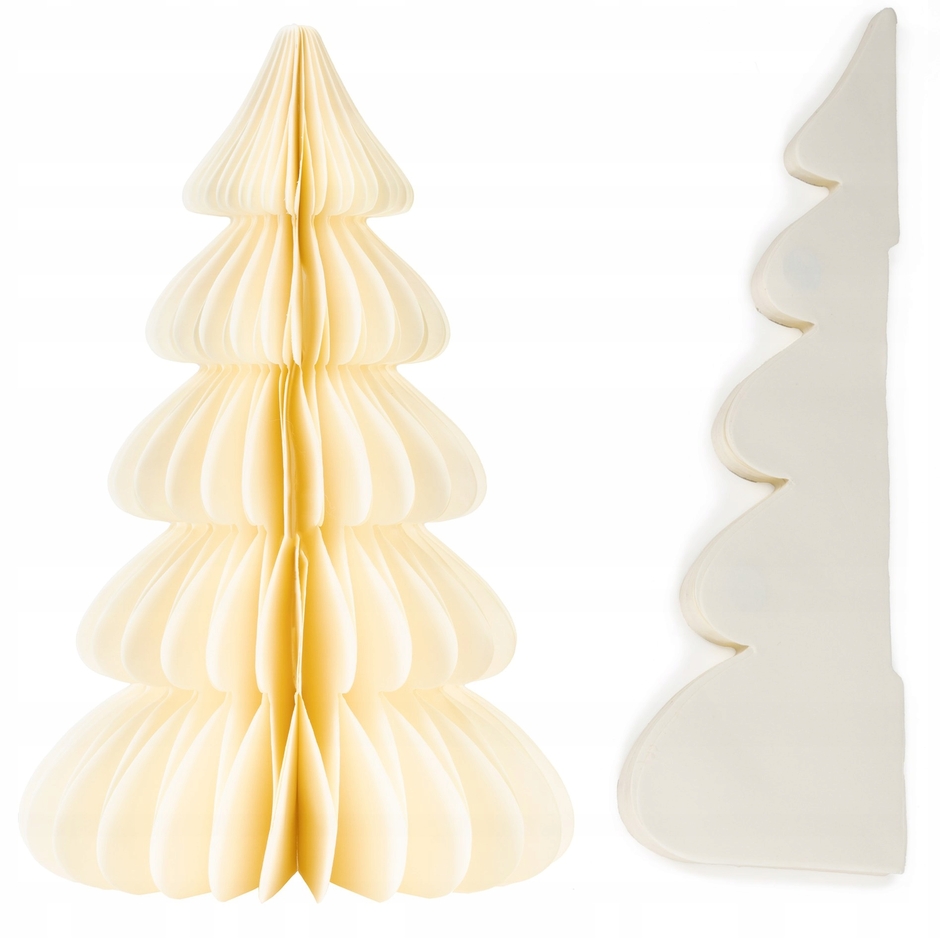 XMAS Papierowa choinka dekoracja na stół stroik składana ozdoba świąteczna 30cm - obrazek 3