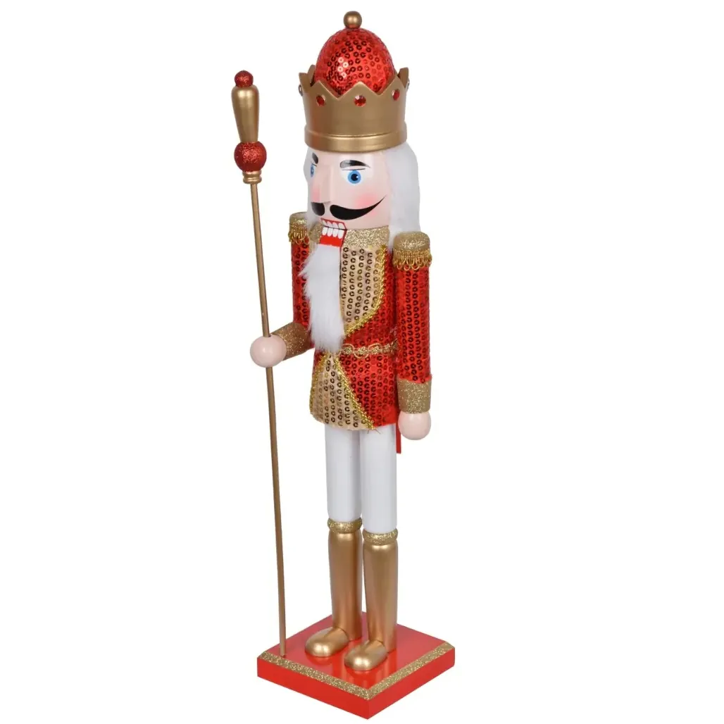XMAS Drewniany dziadek do orzechów drewno duża figurka ozdoba świąteczna xl 60cm