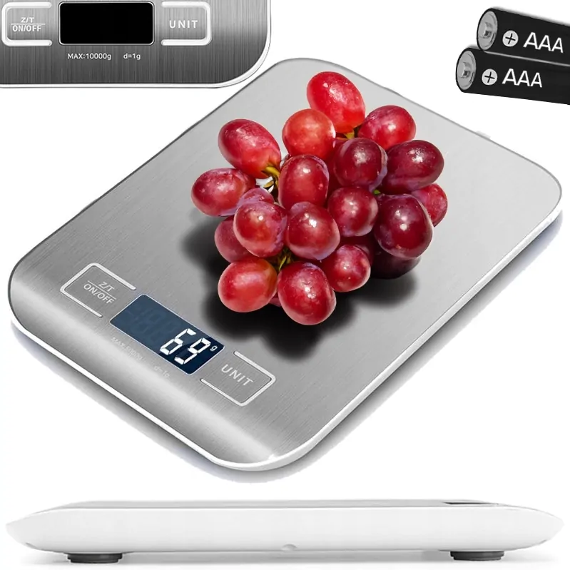 HÖGLER Waga kuchenna jubilerska elektroniczna płaska precyzyjna lcd 10kg 1g