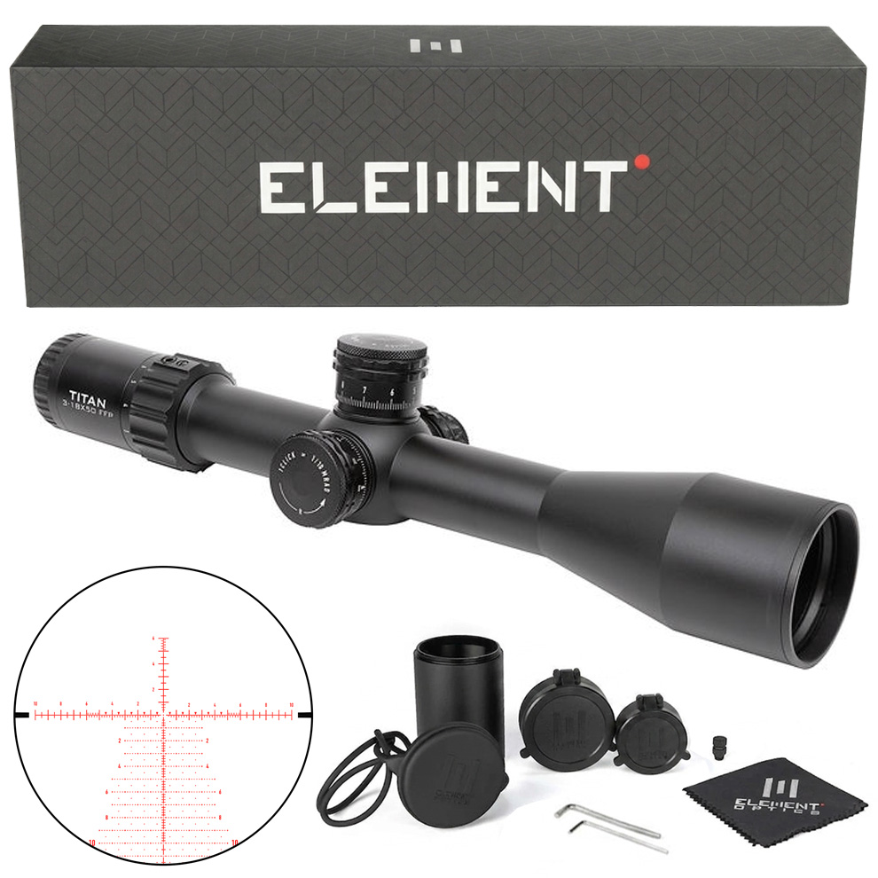 ELEMENT OPTICS Luneta celownicza Titan 3-18x50 FFP APR-2D MRAD