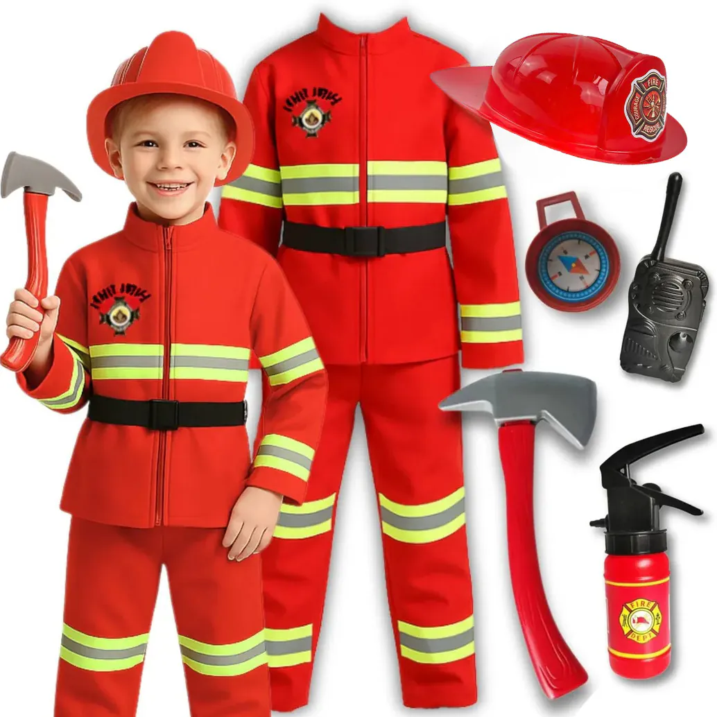 PLAYJOY Kostium strój przebranie strażaka strażak akcesoria mix rozmiarów zestaw