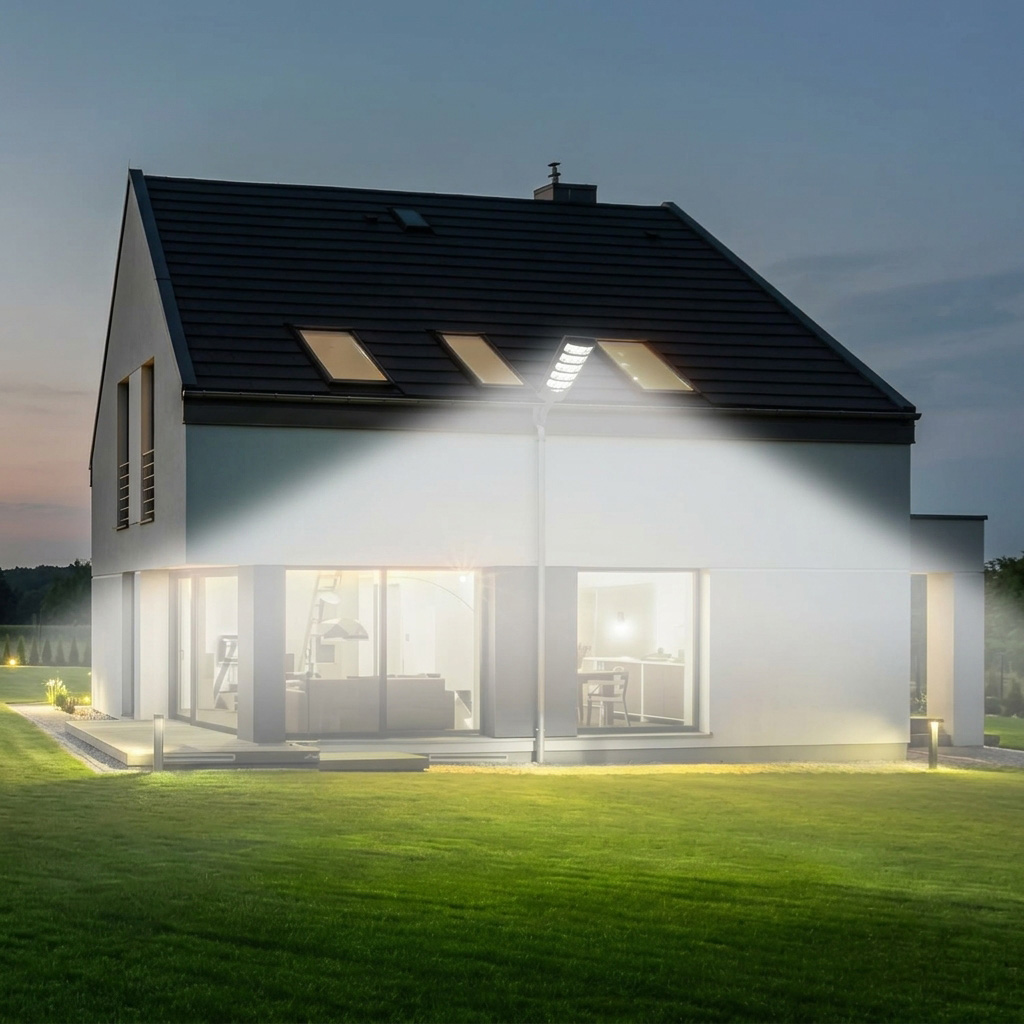 LEDLIGHT Lampa uliczna solarna 240 led czujnik ruchu sensor panel uchwyt ramię pilot ip65 1200w - obrazek 6