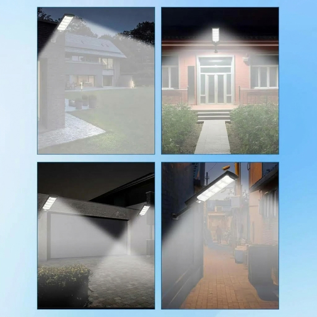 LEDLIGHT Lampa uliczna solarna 240 led czujnik ruchu sensor panel uchwyt ramię pilot ip65 1200w - obrazek 5