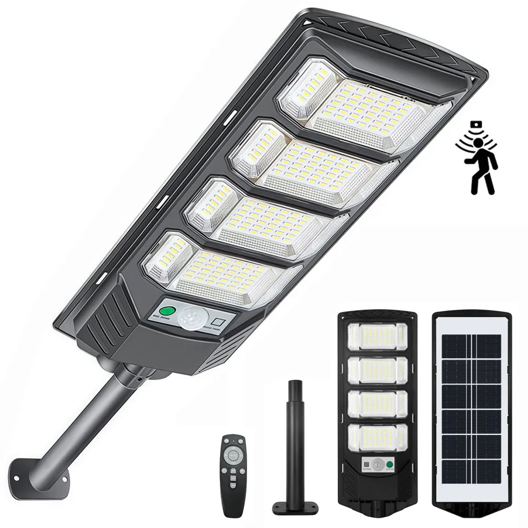 LEDLIGHT Lampa uliczna solarna 192 led czujnik ruchu sensor panel uchwyt ramię pilot ip65 1000w